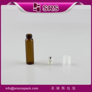 wholesale luxury oil bottles with steel ball glass roll on