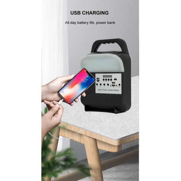 Mini Battery IP65 Solar Home Lighting Panel System 5W DC Storage Power