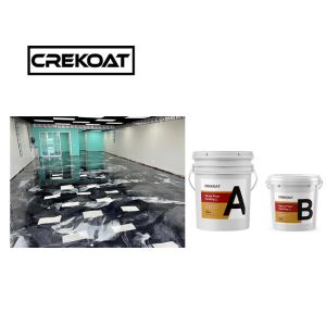 Casinos White Metallic Epoxy Floor Coating Scratch Resistant Hardener