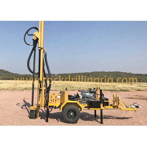 Buy 200m Trailer Mounted Water Well Drilling Rig With Diesel Engine Water Well Drilling Rig at wholesale prices