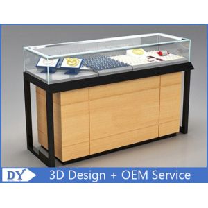 Quality Stain Steel Veneer Jewellery Showcases Furniture With Cabinet for sale