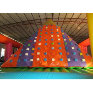 Colourful Iceberg Floating Climbing Wall , Commercial Inflatable Rock Climbing