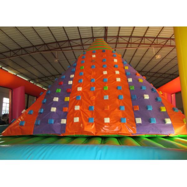 Colourful Iceberg Floating Climbing Wall , Commercial Inflatable Rock Climbing Wall PVC inflatable climbing wall games