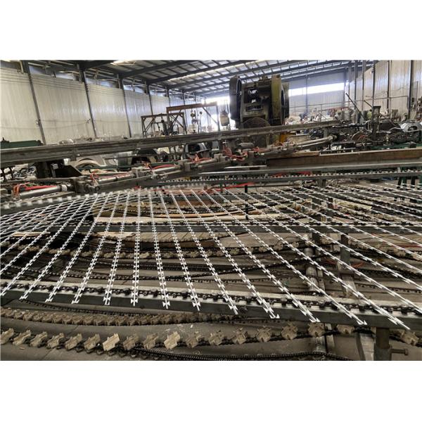 CE Hot Dip Galvanized Rhombus Holes 75x150mm Razor Mesh