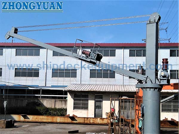 3T 5m Electric Fixed Boom Slewing Crane With Tower Ship Deck Equipment