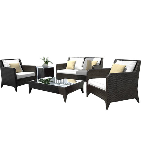 Waterproof Chairs Outdoor Rattan Indoor Sofa Set Garden Patio Lounge