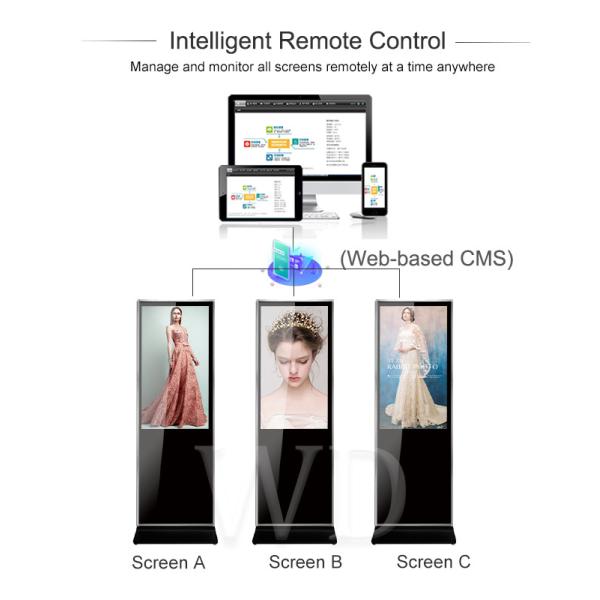 Multi Touch 16:9 1920x1080p Floor Standing Digital Signage For Service