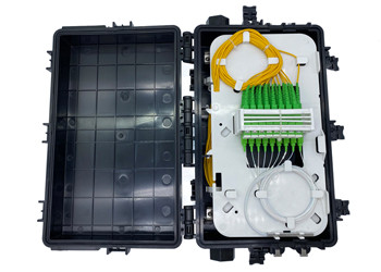 FTTH Aerial Fiber Optic Junction Splice Box 72 144 Cores With Mini Splitter 1x16