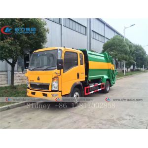 8cbm Sinotruk HOWO 4x2 RHD Trash Collection Truck