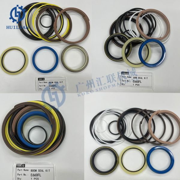 Buy SDLG E660FL E655H E675H E680H E690H E6135H Boom Cylinder Seal Kit Arm Oil Seal Bucket Excavator Hydraulic  Repair Seals at wholesale prices
