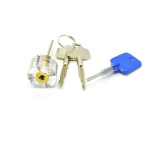 5pcs Set Transparent Cross-shaped Bullhead Lock Practice Padlock Locksmith Tools