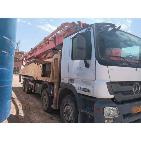 52m Concrete Pump Truck Mercedes Benz Truck Mounted Pump with Semi-Dry Shotcrete Type