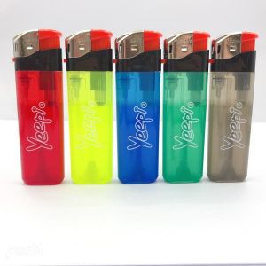 Quality Colorful Plastic Cigarette Box with Refillable Electric Gas Lighter 1 Piece Min.Order for sale
