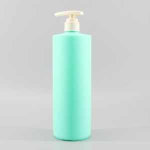 Cylinder PE 1000ml Shower Gel Shampoo Pump Bottles