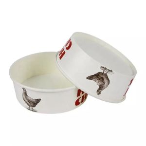 Custom Colour Logo Disposable Cold Drink Virgin Paper 12oz Takeaway Salad