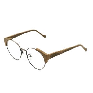 Artisanal Wood Copy Acetate Glasses Frame Retro Square Eyeglasses