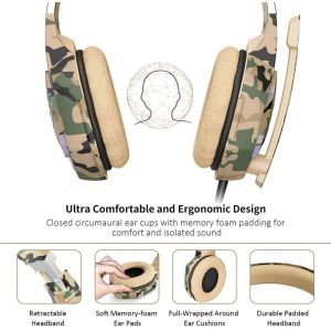 USB PC Stereo Wired DC5V G2600 Camouflage Gaming Headset