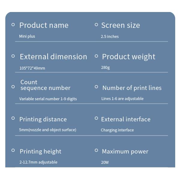 Handheld Inkjet Printer for Batch Code Expiry Date on Paper Plastic Wood Metal Glass