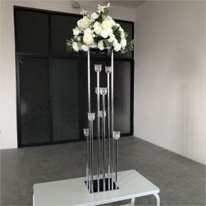 Large Lotus Flower Crystal Candle Holder Stand Tealight 150cm
