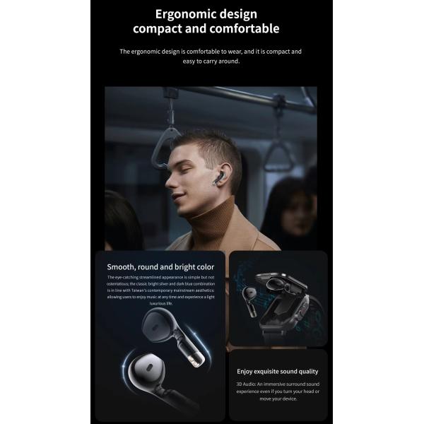 2In1 TWS D8 Outdoor Smart Watch GPS Wireless Headphone 250mAh