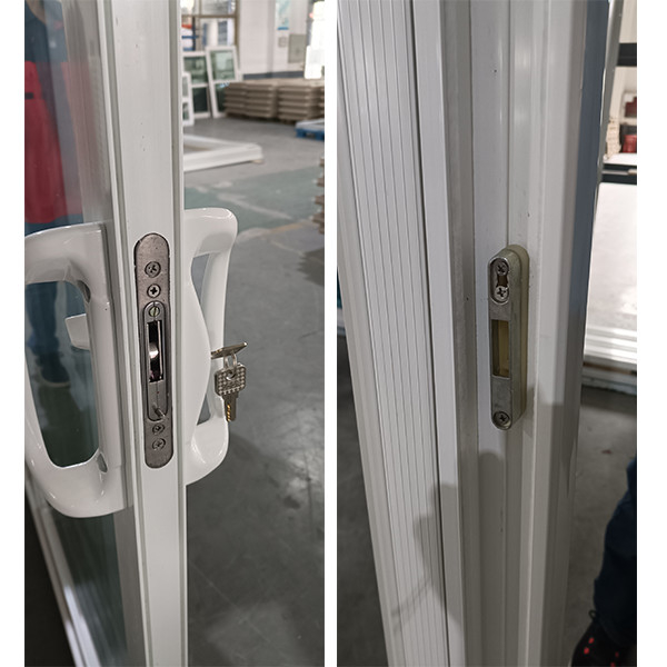 5.5inch UPVC Sliding Window And Door Interior Tempered Glass UPVC Patio Doors