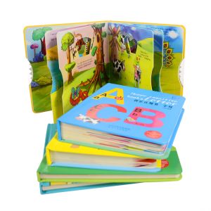 hardcover Lift Flap Board Books Custom Shapes with talking pen
