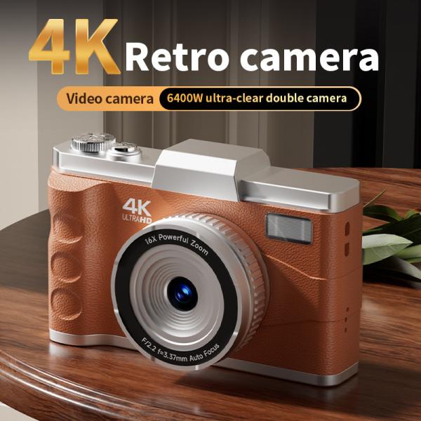 Buy 4K Retro Digital Camera 3inch Screen Entry-Level Kids Campus HD Zoom Photography at wholesale prices