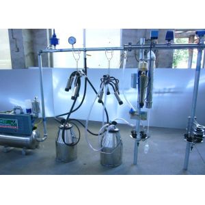 Quality Cow / Goat Aluminum Portable Milking Machine With Washing Pallet for sale