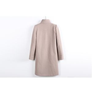 fashion high collar ladies elegant pure cashmere coat