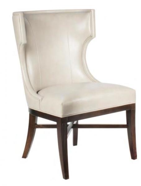 Buy High back Solid beech wood White pu/leather upholstery dining chairs,wing chair, arm chair,side chair for dining rooms at wholesale prices