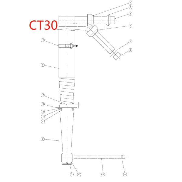Paper Making Machine Equipment Low Consistency Cleaner CT30 and CT60 Without Processing