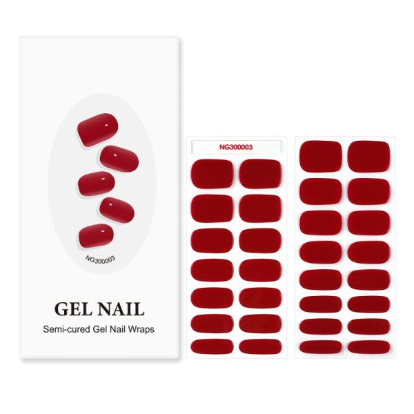 Custom Semi Cured Gel Nail Wraps Stickers with the Lamp to Cure UV Gel Nail Sticker