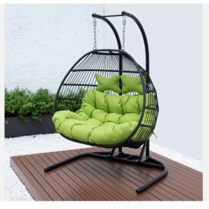 Customized Color Patio Gardening Furniture Set with Double Seater Hanging Swing