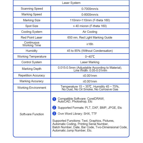 20W 30W 50W CNC Fiber Laser Marking Machine For Metal Carbon Stainless Steel Aluminum