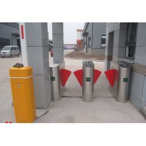 RFID Access Control Pedestrian Turnstile Flap Barrier Adjustable Auto Delay