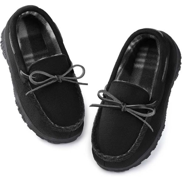 OEM Fashionable Girls Styles Indoor Moccasins With Bow Trims And Warm Fur LIned