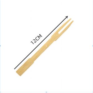 Quality 3.5&quot; Mini Disposable Bamboo Cutlery Fruit Fork For Cocktail Party 1000pcs for sale