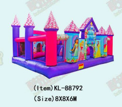 Pink Purple Snow Princess Jumping Children Playground