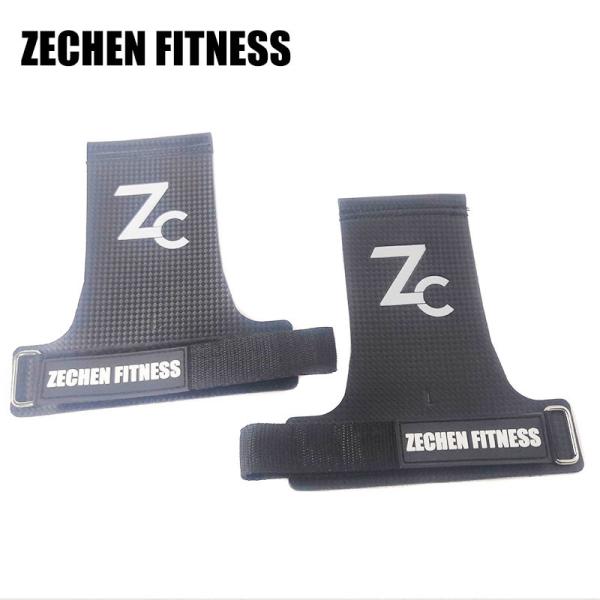 Buy Black Pull Up Hand Grips Fingerless Palm Guards Crossfit Carbon Leather Hand Gloves at wholesale prices