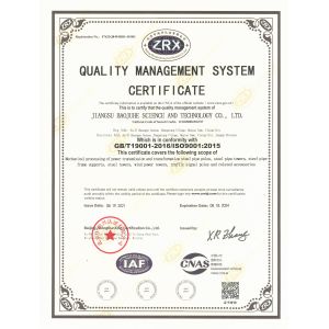 10.5M 5kN Load Dominican Steel Utility Pole Octagonal Galvanized Black Tar