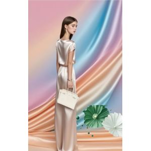 Double-Sided Satin Imitation Silk 97% Polyester 3% Spandex Satin Polyester