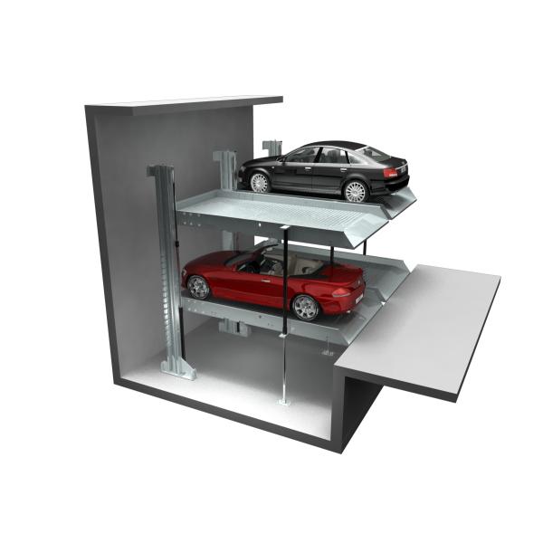 16. Pit Design Cantilever Parking Lift QDMY-2-5B, QDMY-4-10, QDMY-6-15
