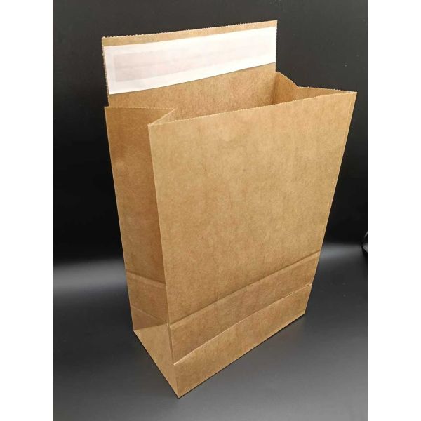 Virgin Pulp Natural Brown Side Gusset Kraft Paper Bag For Gift Packaging