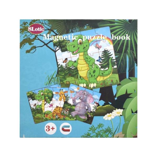Children Preschool Books Foldable Puzzle Game Books With Magnetic Stickers