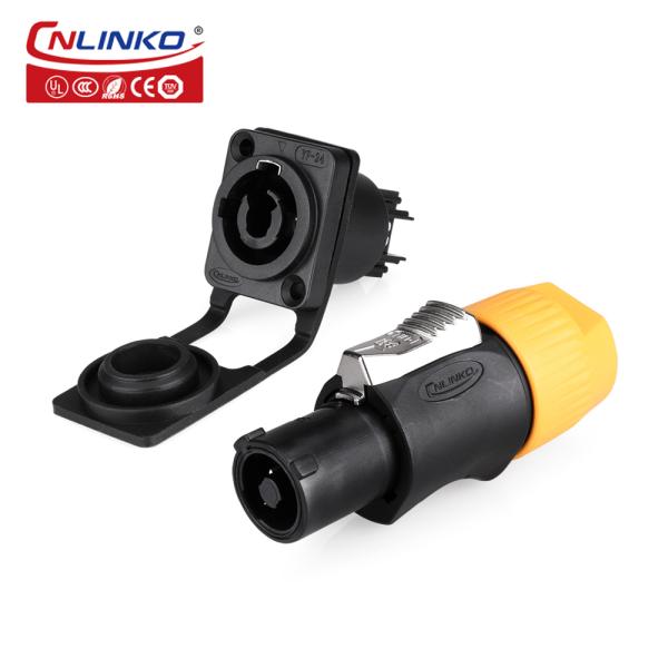 CNLINKO YF-24 20A 3 Pin Connector Waterproof Powercon for Outdoor Full Color Led