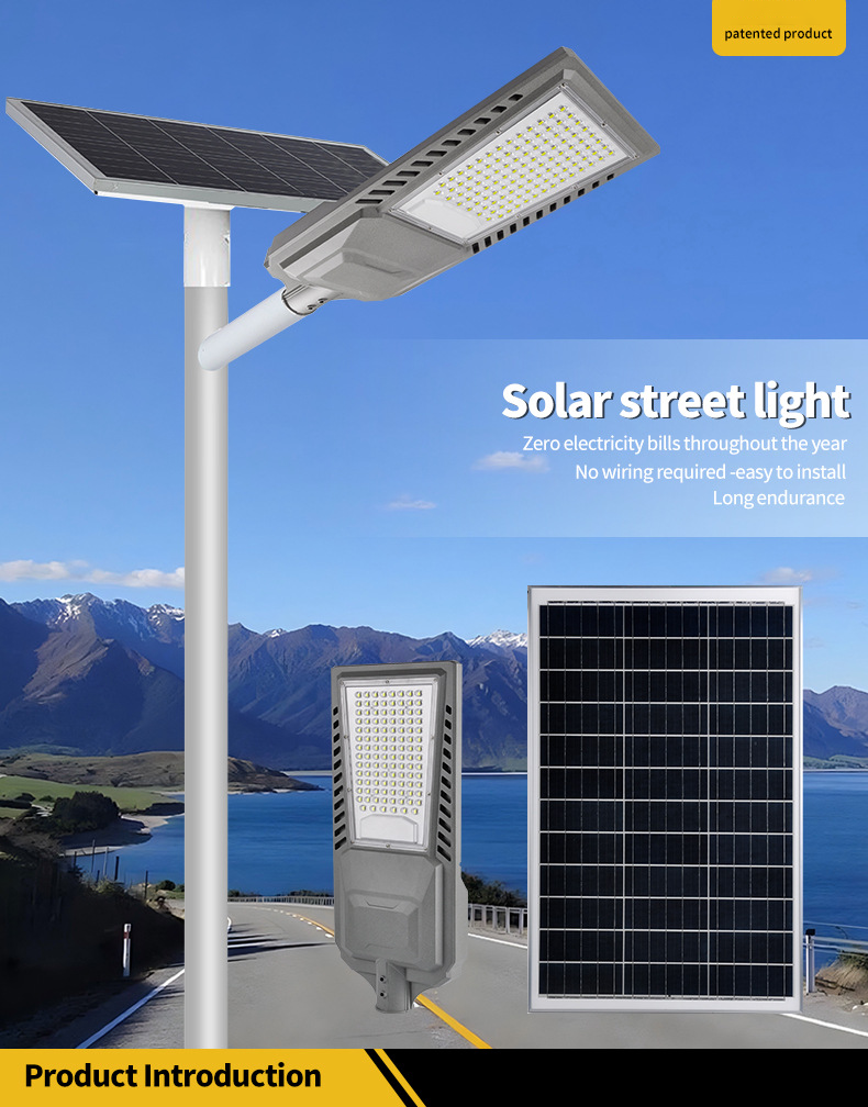 Split-Type Solar Street Light with Die-Cast Aluminum Housing and Monocrystalline