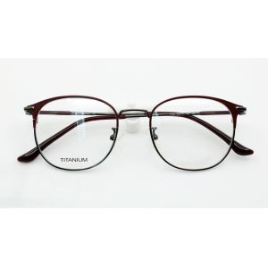 Non Prescription Glasses Frame with Titanium Optical Eyeglasses for Men Women