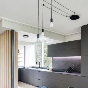 Luxury Black Melamine Modern Matte Kitchen Cabinet Sets Moisture Proof