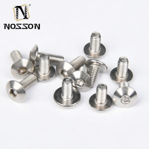 Plain Finish Stainless Steel Beveled Flat Head Hexagonal Allen Screws M2 M3 M4