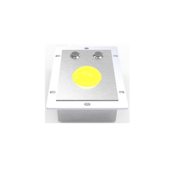 Buy 50mm Stainless Steel Rugged Industrial Trackball Mouse Waterproof Yellow Color at wholesale prices